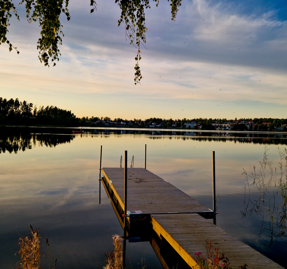 Solnedgång över Mullsjön